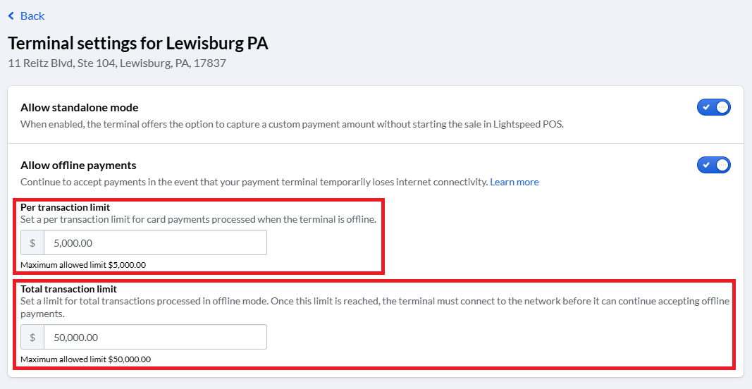 Offline Mode Per and Total Transaction Limit Amounts.png